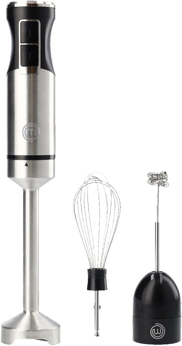 MasterChef Immersion Blender Handheld with Electric Whisk & Milk Frother Attachments, Hand Held S... | Amazon (US)