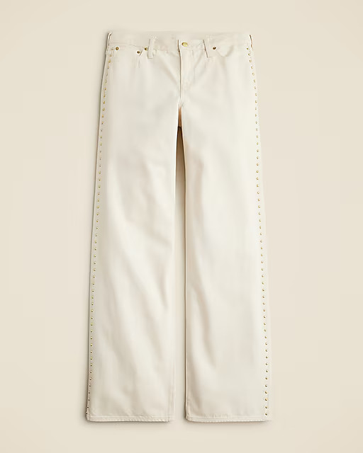 Studded lower-rise wide-leg jean in 1984 rigid | J. Crew US