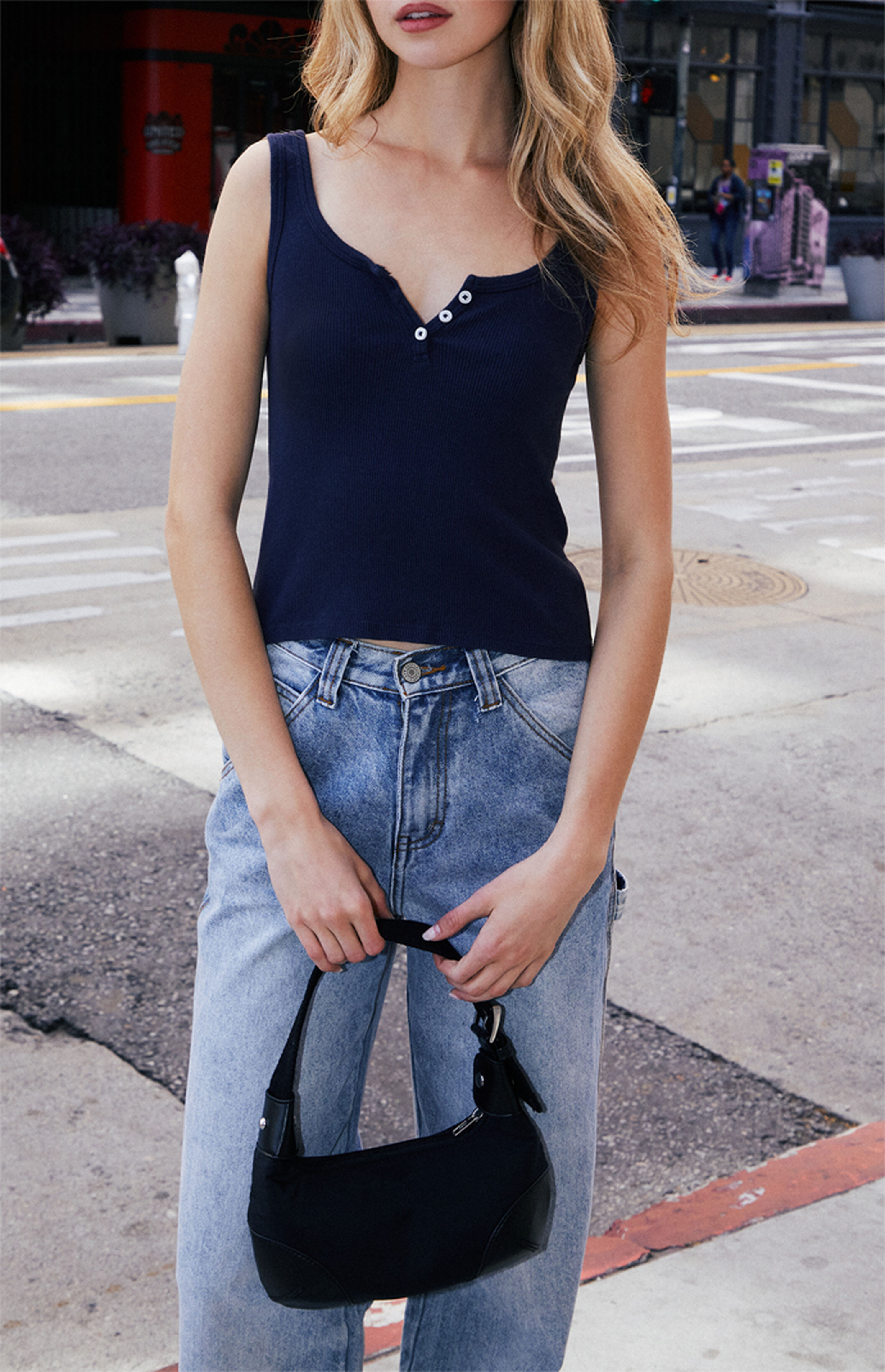 John Galt Navy Dalis Tank Top | PacSun
