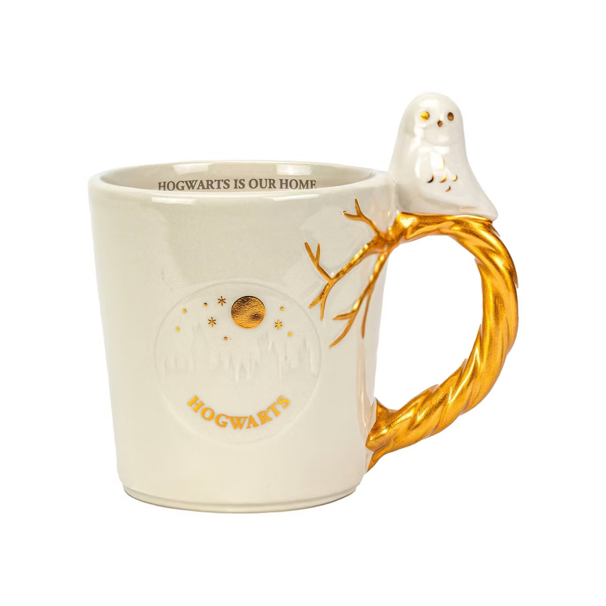 Zak Designs 11oz Harry Potter Ceramic Sculpted Coffee Mug White/Gold | Target