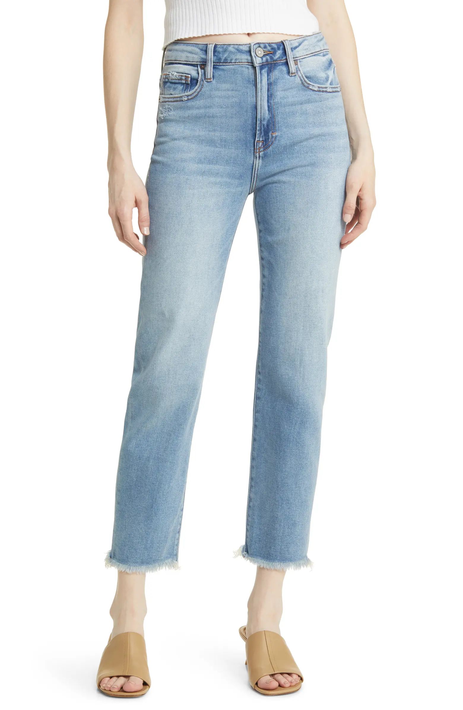 HIDDEN JEANS Tracey High Waist Ankle Straight Leg Jeans | Nordstrom | Nordstrom