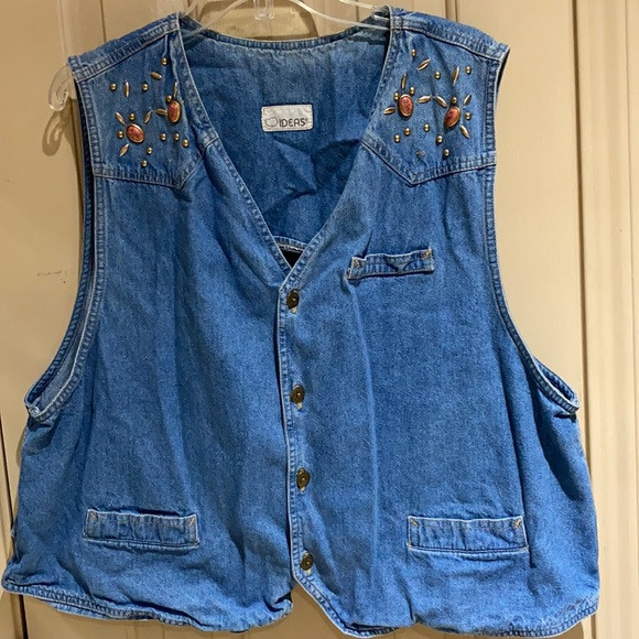 Ideas Vintage Jean vest. Size L | Poshmark