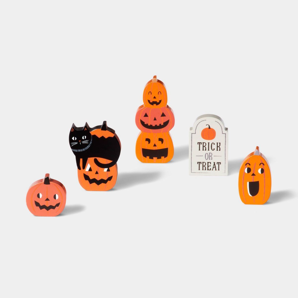 Wood Mini Mantle Pumpkins/Cat/Tombstone Halloween Decorative Prop - Hyde & EEK! Boutique™ | Target