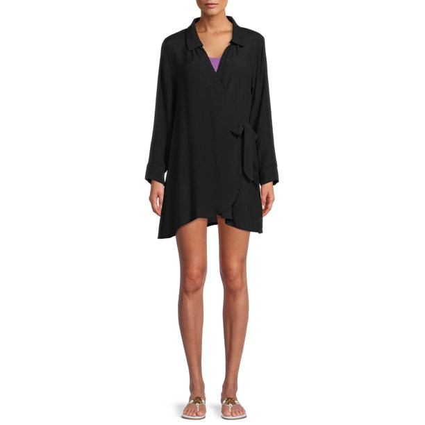 Time and Tru Women's and Women's Plus Wrap Cover-Up | Walmart (US)