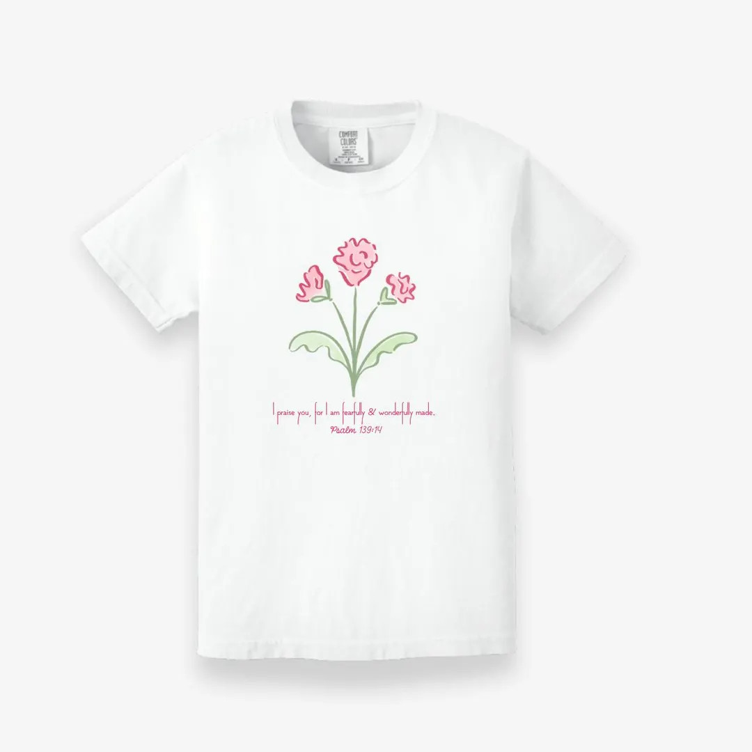Girl's Psalm 139:14 T-shirt | Fearfully and Wonderfully Made Graphic Tee | Faith Youth Tee | Scri... | Etsy (US)
