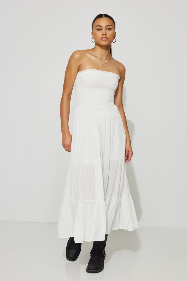 Drop Waist Smocked Tube Dress | Garage Clothing