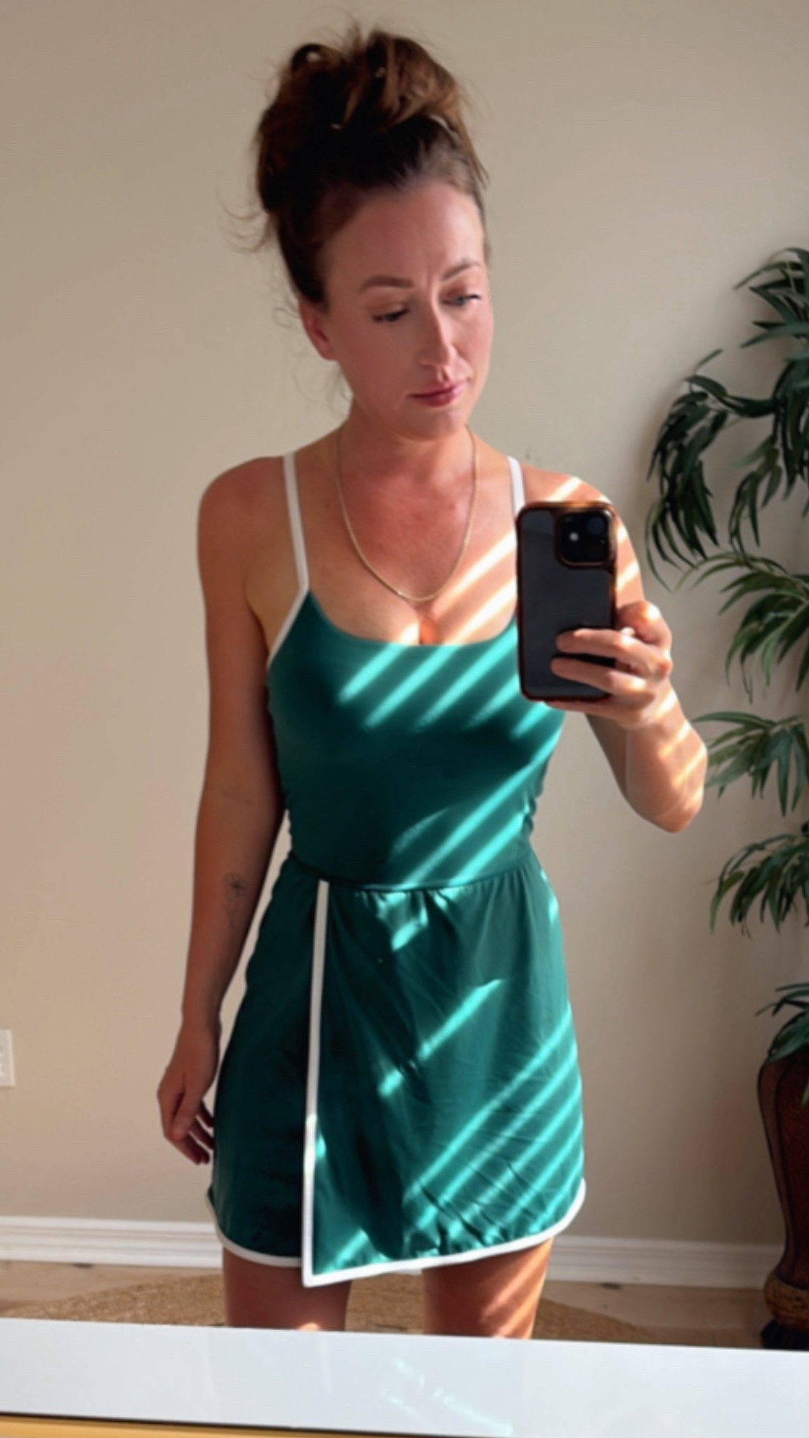 The cutest active dress ever… fits like a glove and features:

•buttery soft fabric 
•built in bra
•removeable pads 
•adjustable straps
•built in shorts with rubber lining to keep them from riding up 
•good length for taller girlies
•if between sizes, size up 


#LTKFamily #LTKActive #LTKFindsUnder50