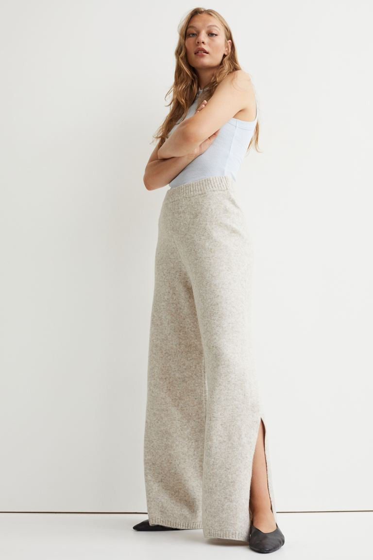Slit-hem Knit Pants | H&M (US + CA)