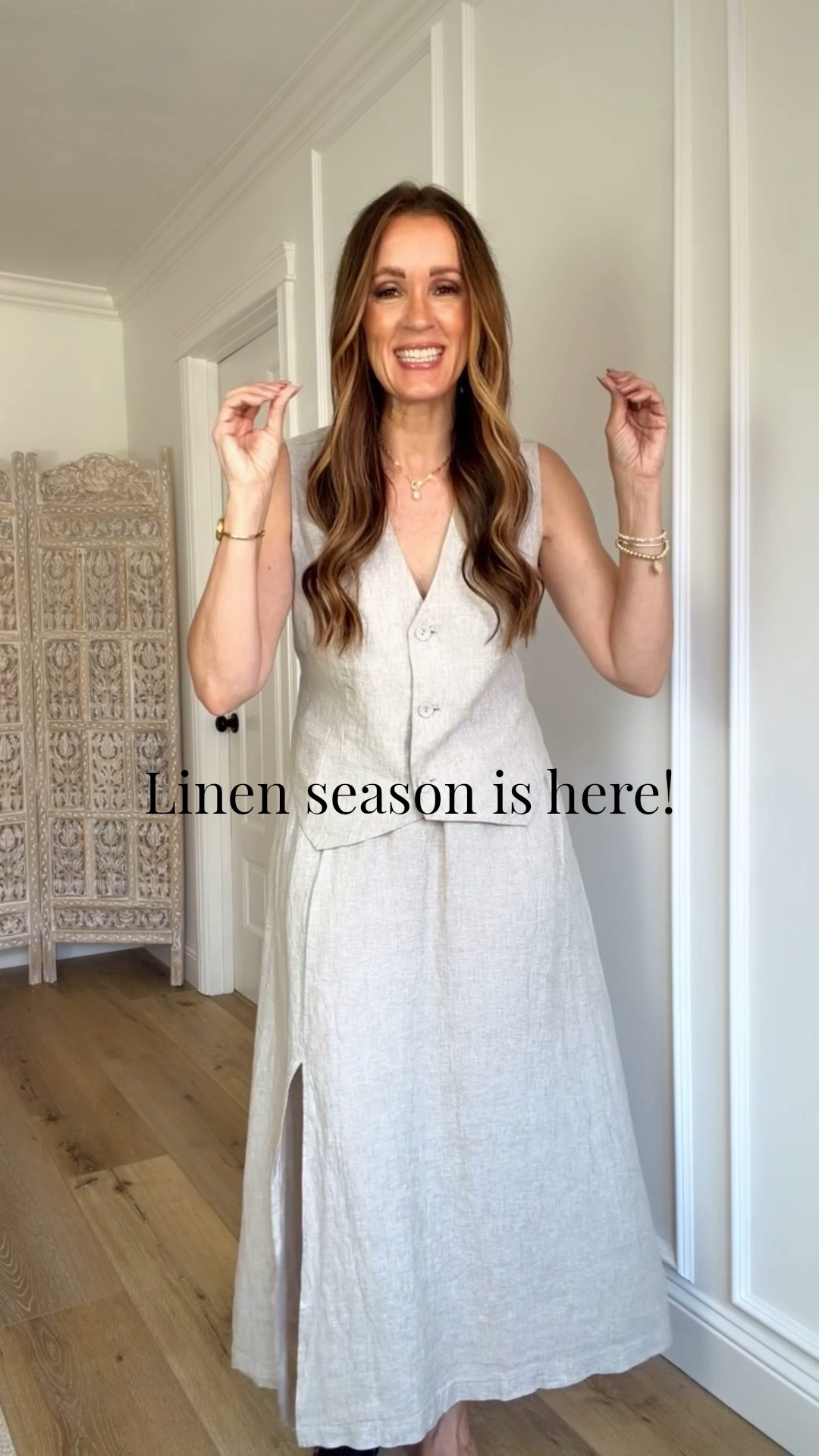 I love linen season with @onequince!
•
Over 50 style, over 40 fashion, fashion over 40, fashion over 50, how to style, casual outfit, outfit idea, spring outfit

#quincepartner 

#LTKOver40 #LTKgrwm