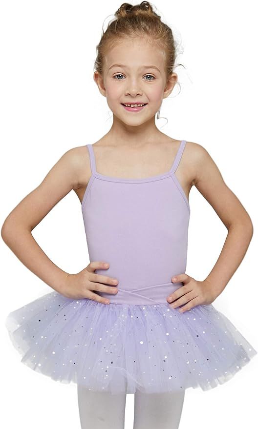 MdnMd Ballerina Outfits Toddler Girls Ballet Tutu Leotard Dance Glitter Camisole Skirted Ballerin... | Amazon (US)