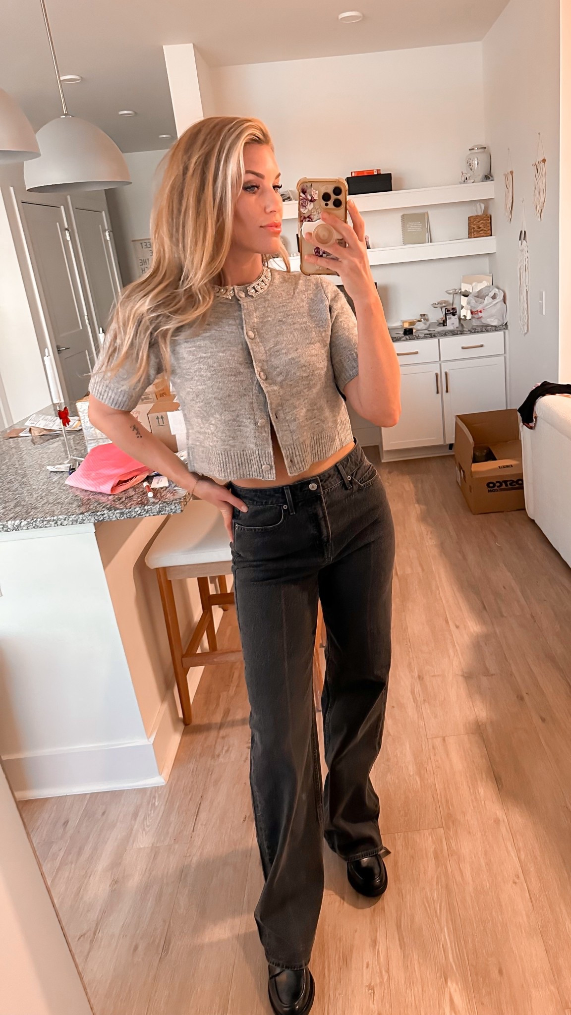 Holiday outfit 🖤 New fav loose fit jeans! 🖤 wearing 6tall and I’m 5’10

#LTKFindsUnder50 #LTKSaleAlert #LTKTall