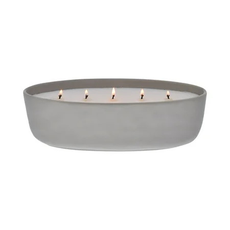 Better Homes and Gardens 5-Wick 40.5 oz Ceramic Candle, Salted Coconut & Mahogany, Grey | Walmart (US)