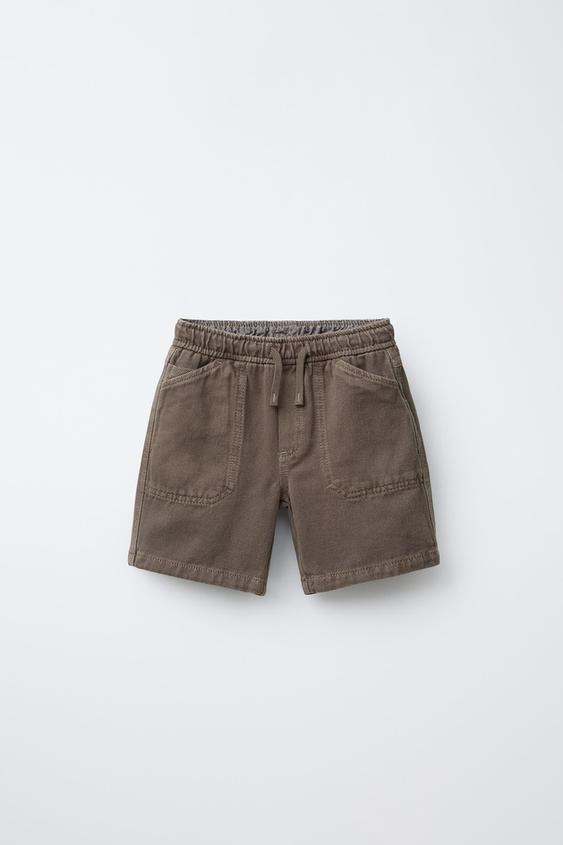 COMFY TWILL COTTON LINEN SHORTS | Zara US