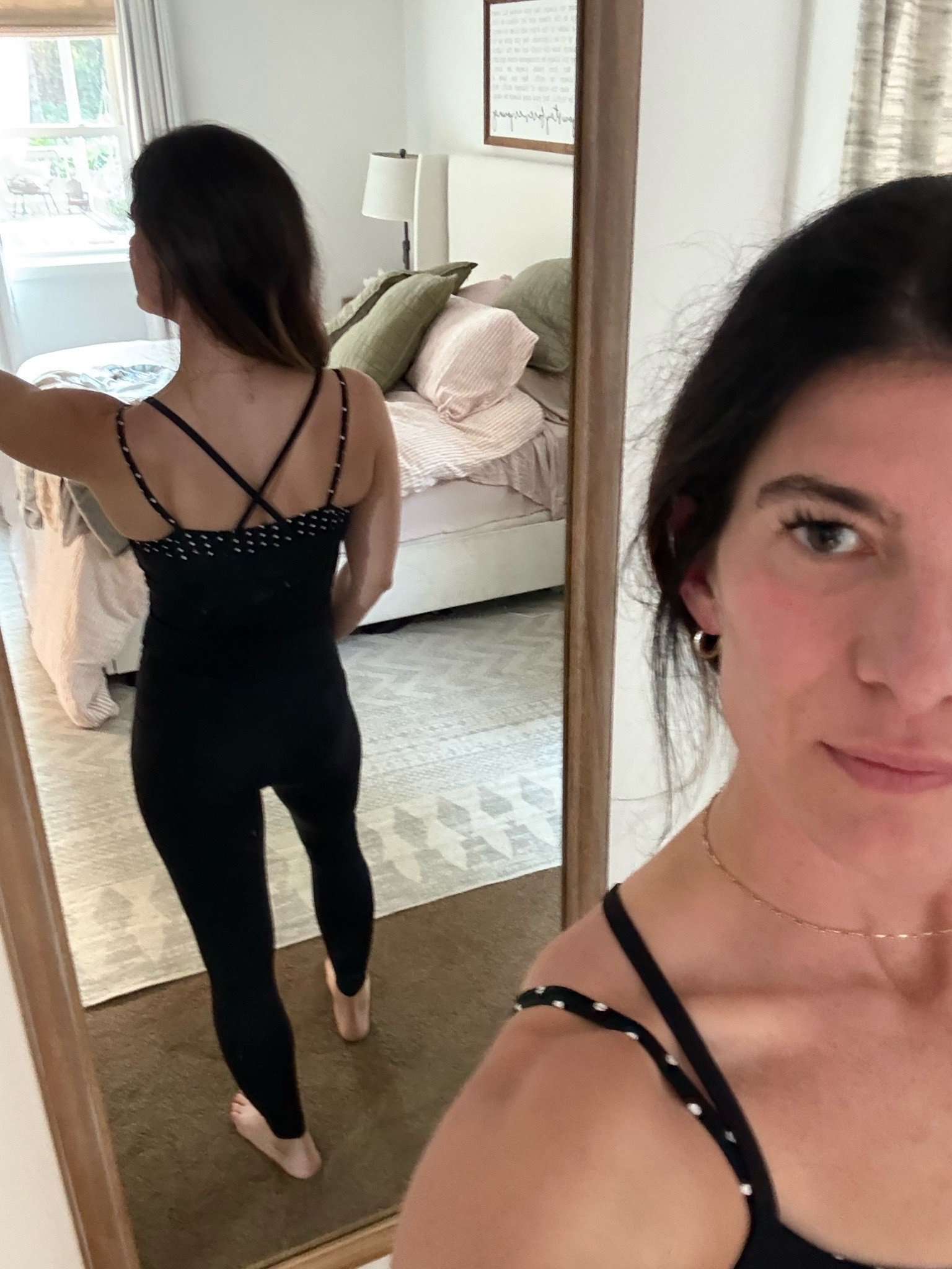 Amazon black polka dot workout set.

#LTKfitnessgoals