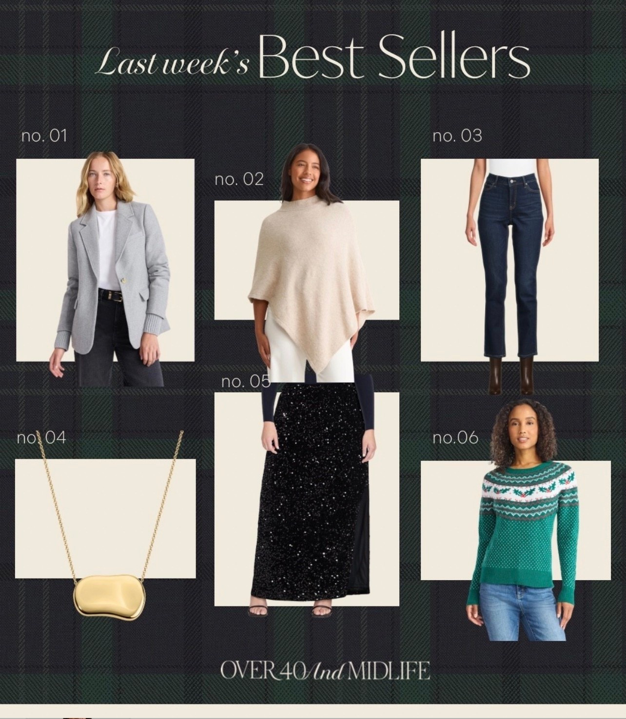 Last week's best sellers

👑"Helping you look good, feel good!" - Lindsey Denver

Over 40 fashion, over 50 style, midlife style, midsize fashion, Gen X style, body confidence, perimenopause style, mom outfits, over 45 style, over 50 

Follow my LTK @Over40andmidlife on the @shop.LTK app to view this post and get my exclusive app-only content!

#liketkit #LTKOver40 #LTKGiftGuide #LTKMidsize
@shop.ltk
https://liketk.it/5Fzzh
