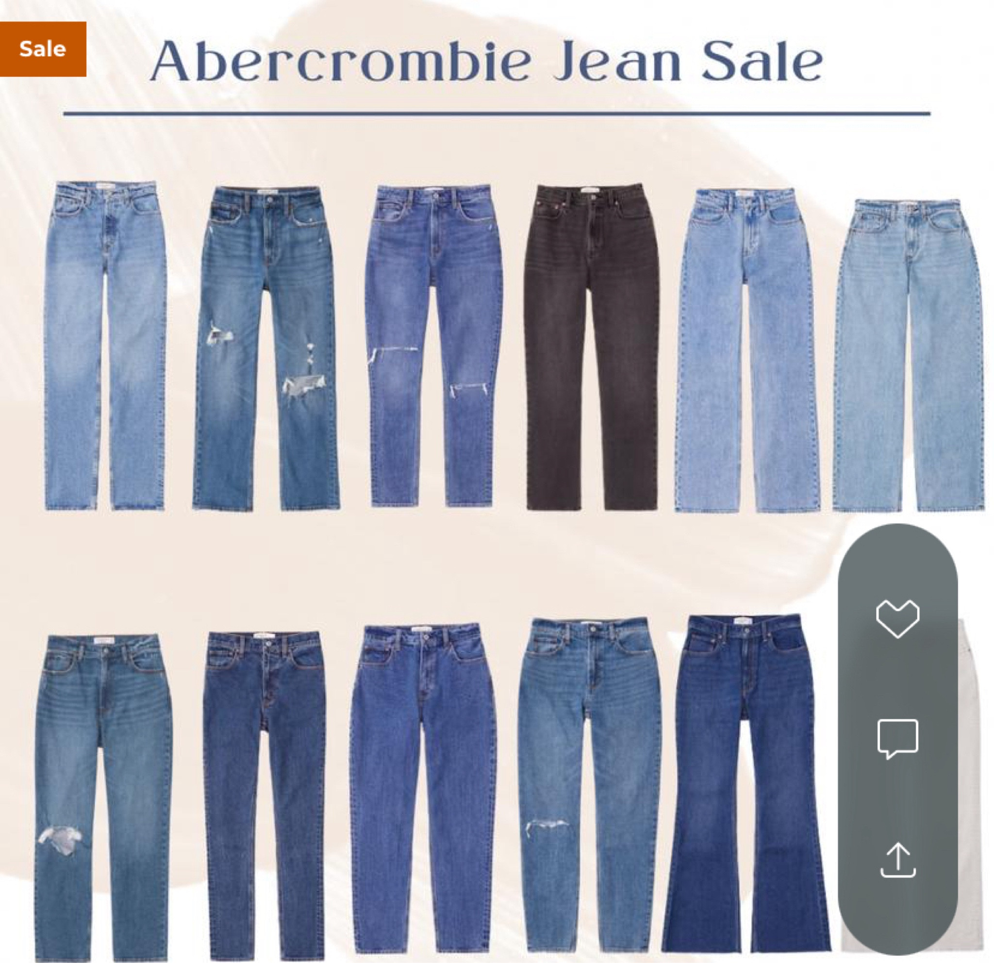 Last day for Abercrombie Jean sale! 25% off with code “DENIMAF”



#LTKsalealert #LTKfindsunder100 #LTKstyletip