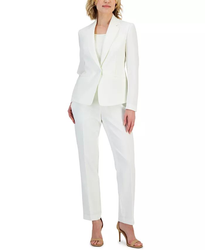 Women's Crepe One-Button Pantsuit, Regular & Petite Sizes | Macy's