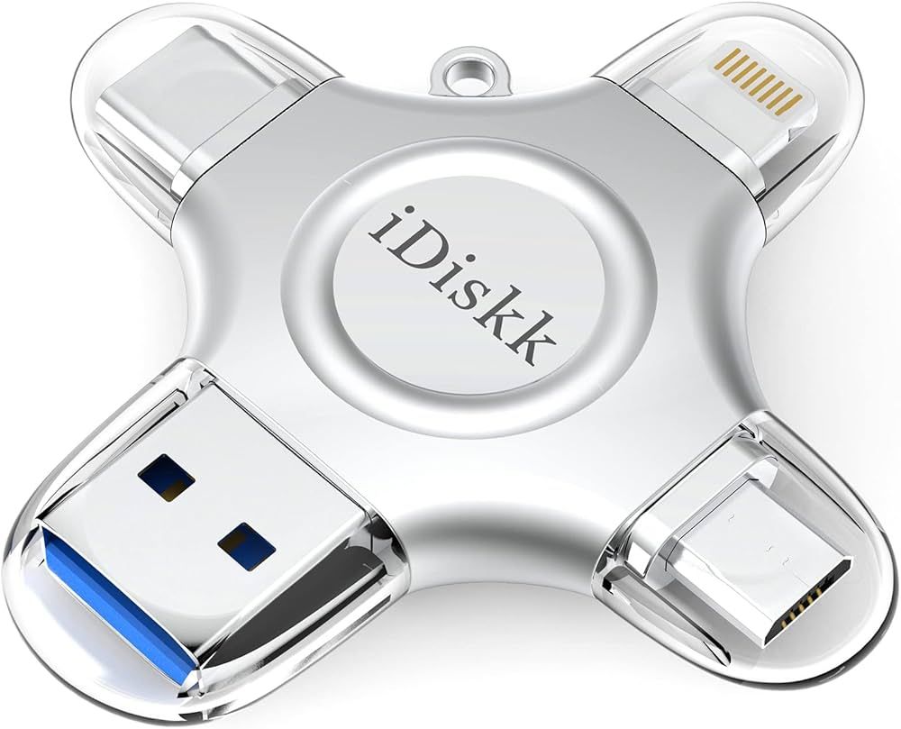 Mfi Certified iDiskk 128GB Photo Stick for iPhone USB Storage Phone Flash Drive USB-C iPad Pro An... | Amazon (US)
