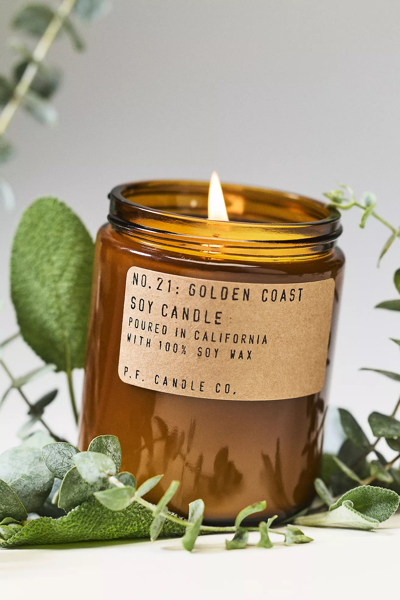 P.F. Candle Co. Fresh Golden Coast Glass Candle | Anthropologie (US)