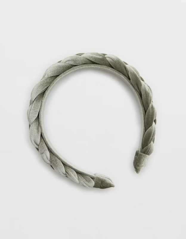 Aerie Braided Velvet Headband | Aerie