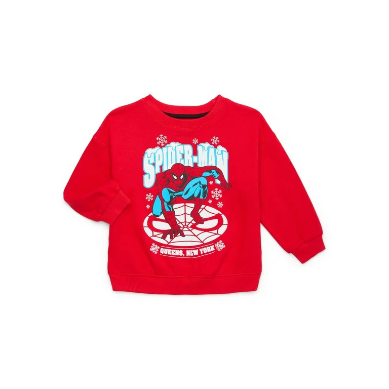 Spider-Man Toddler Boys Holiday Crewneck Sweatshirt, Sizes 12M-5T | Walmart (US)