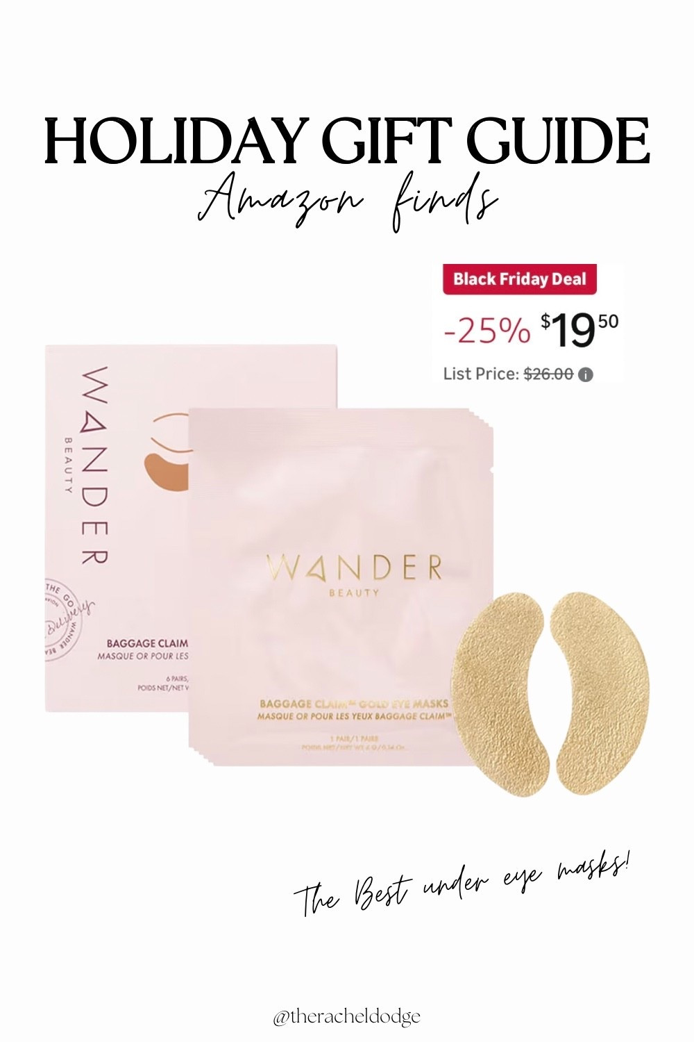 These are my go to under eye masks. They make such a difference and they’re on sale right now.
✨ Holiday beauty finds | Amazon gifts | Under eye mask favorites
#AmazonFinds #HolidayGiftGuide #BeautyGifts #GiftIdeas #AmazonBeauty

#LTKHoliday #LTKCyberWeek #LTKGiftGuide