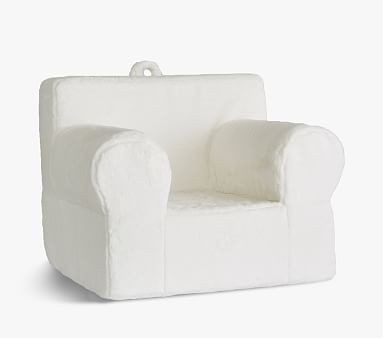 Oversized Anywhere Chair®, Ivory Faux Fur | Pottery Barn Kids | Pottery Barn Kids