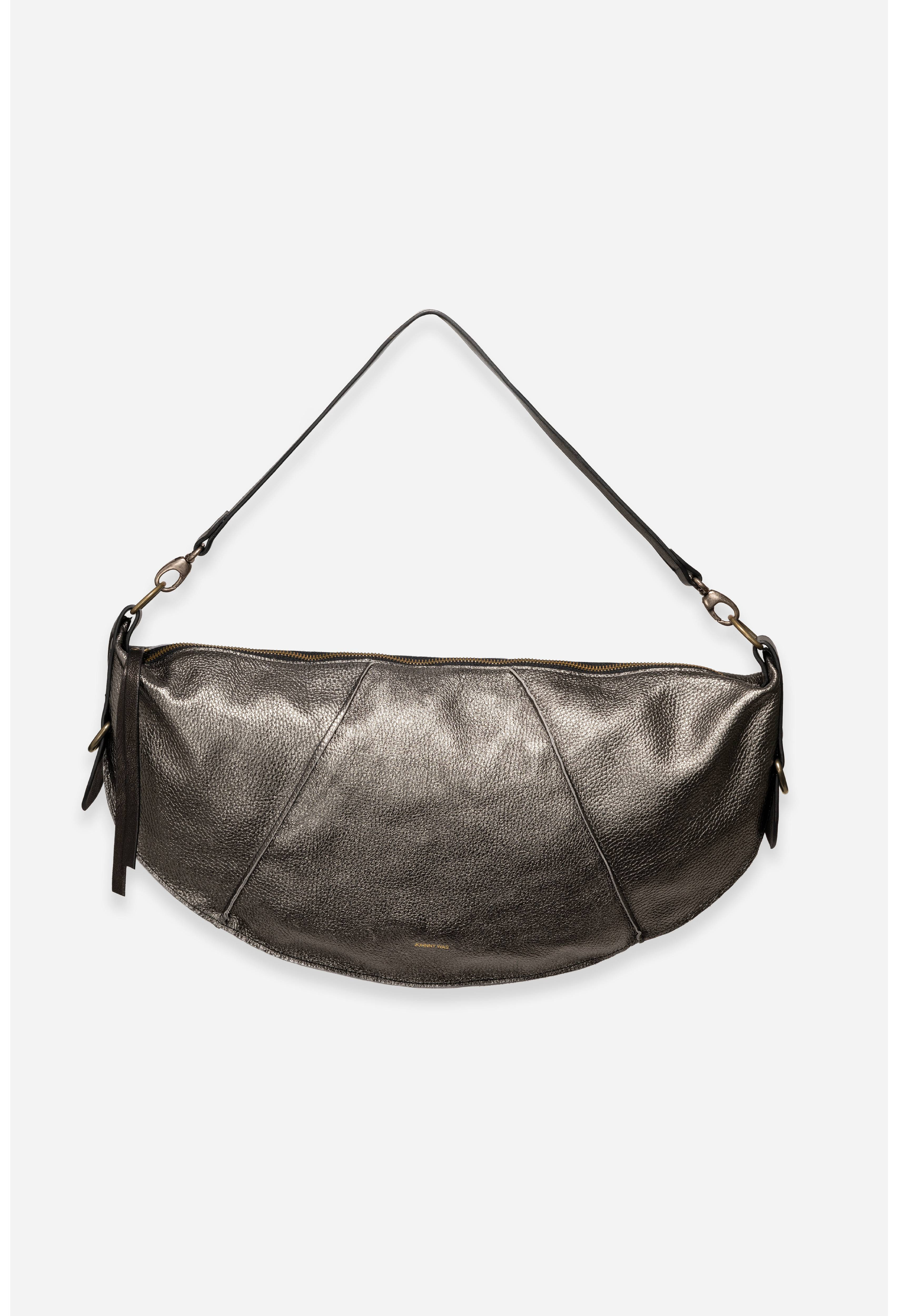 PELTRO ITALIAN LEATHER RAW EDGE FAITHFUL BAG | Johnny Was | Johnny Was