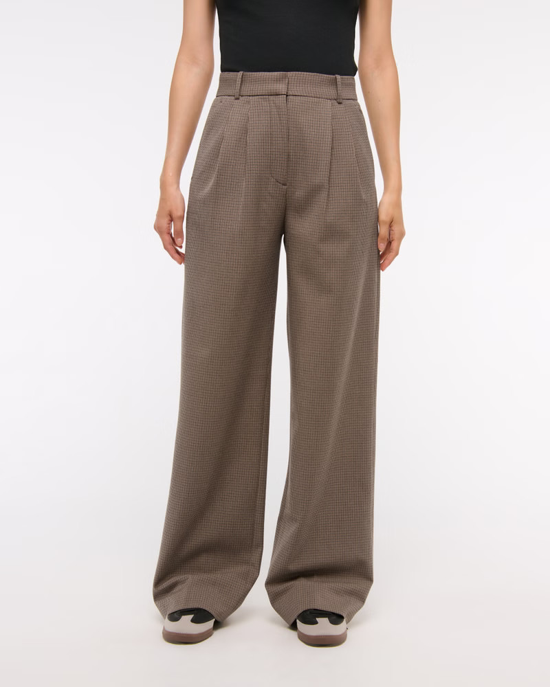 Women's A&F Sloane Tailored Wide Leg Pant | Women's Bottoms | Abercrombie.com | Abercrombie & Fitch (US)