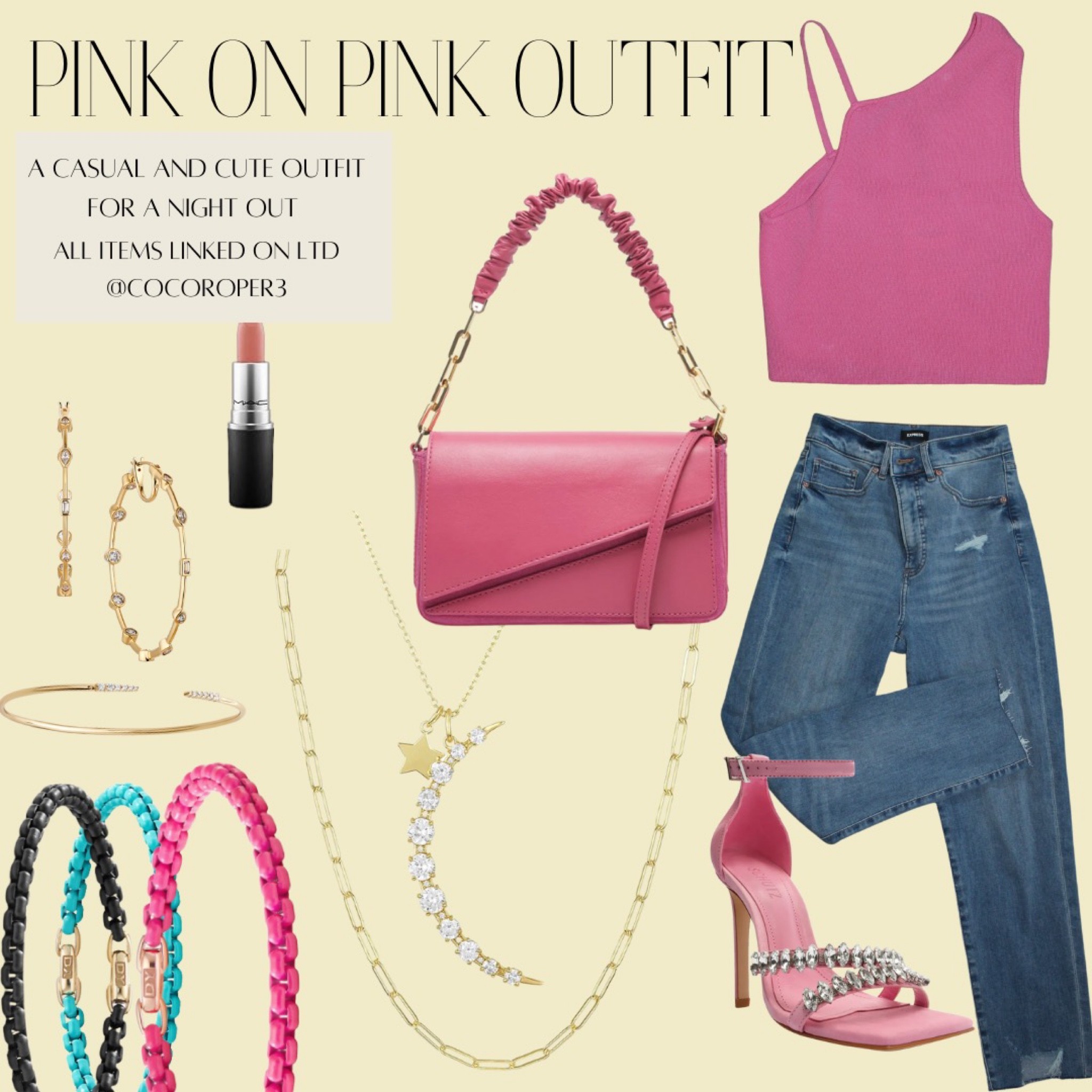 You know I love a pink on pink outfit! Here is an outfit that can be easily used for a lunch date or casual dinner #ltku #ltkunder100 #ltkfit 

#LTKunder100 #LTKfit #LTKU