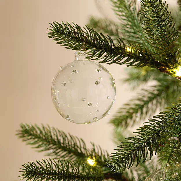 Glass Dot Bauble – 8cm | The White Company UK & ROW
