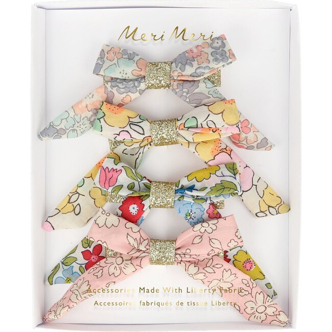 Liberty Floral Bow Hair Clips | Maisonette
