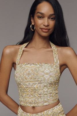 AFRM Aranya Mesh Halter Top | Anthropologie (US)