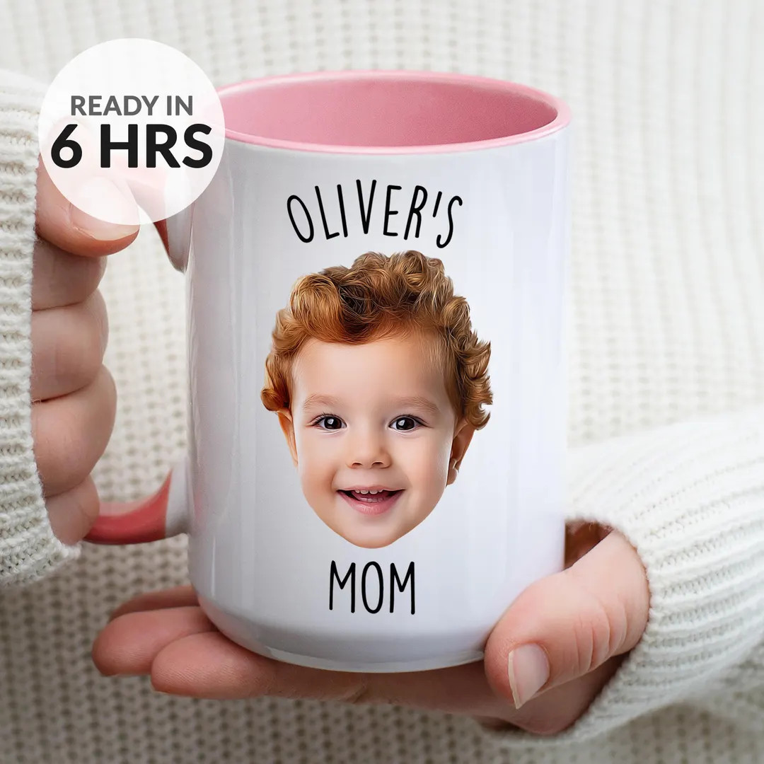Custom Mug, Mug From Photo, Baby Face Mug, Mug With Kids Photo, Gift for Family, Mother’s Day, ... | Etsy (US)