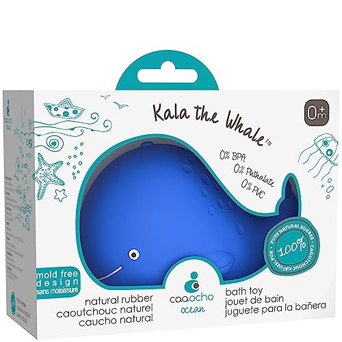 caaocho Pure Natural Rubber Bath Toy - Kala The Whale Baby Toy - Hole Free Bath Toys, BPA Free Bath Toys for Infants, Without Holes Sealed Natural Rubber Baby Toy | Amazon (US)
