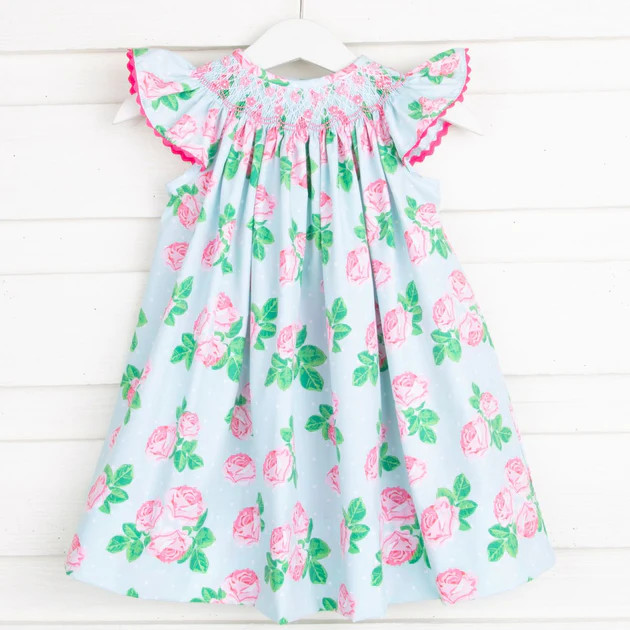 Geometric Smocked Dress Vintage Blooms | Classic Whimsy