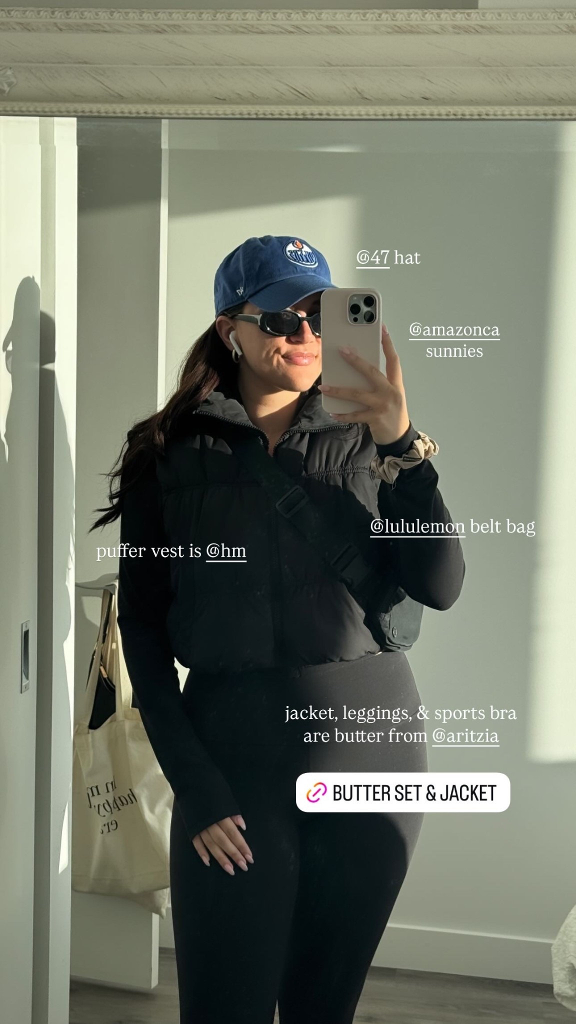 Spring morning walk fit 🎧

I’ve been wearing the Golden butter sets & jackets from Aritzia for a while now and I’m officially obsessed - might need to grab them in every colour 🎀
Jacket - MD
Bra Top - MD
Leggings - 10 in petite (I'm 5"3' & they're the perfect length) 

This cropped puffer vest is from H&M, can’t find the original but I linked a similar one on Amazon CA! 

#LTKcanada #LTKspring #LTKfitness