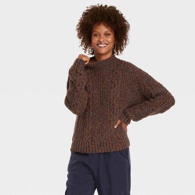 Women's Mock Turtleneck Pullover Sweater - Knox Rose™ | Target