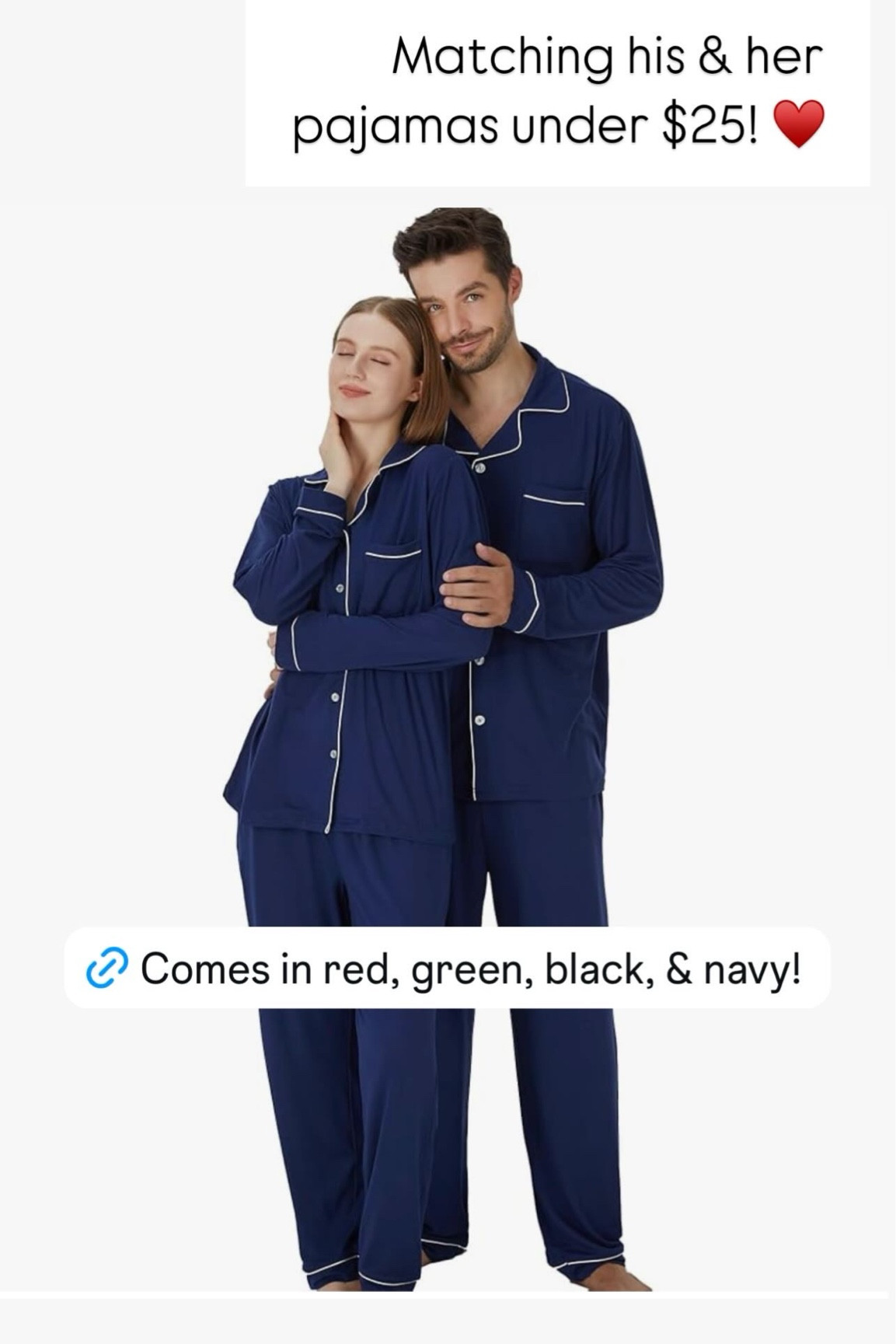 Matching family pajamas! Matching his & her pajamas. Comes in Navy, Black, red, and green! Perfect for the Holidays or just to have! Super comfy 

#LTKSaleAlert #LTKFindsUnder50 #LTKHoliday