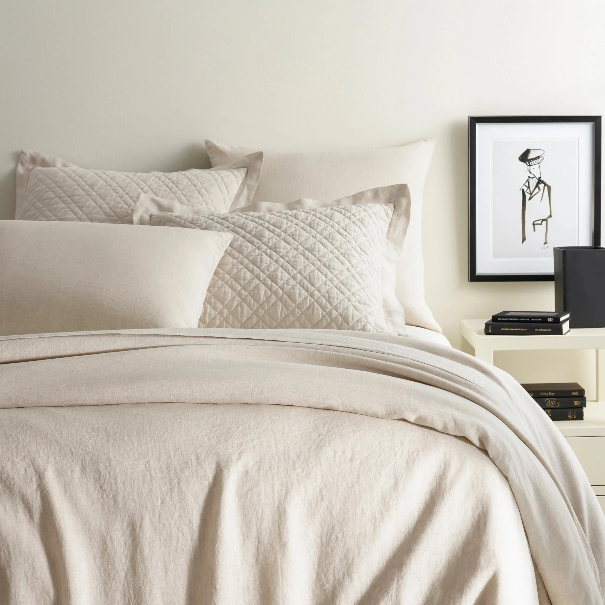 Natural Lush Linen Duvet Cover Full/Queen | Rugs USA