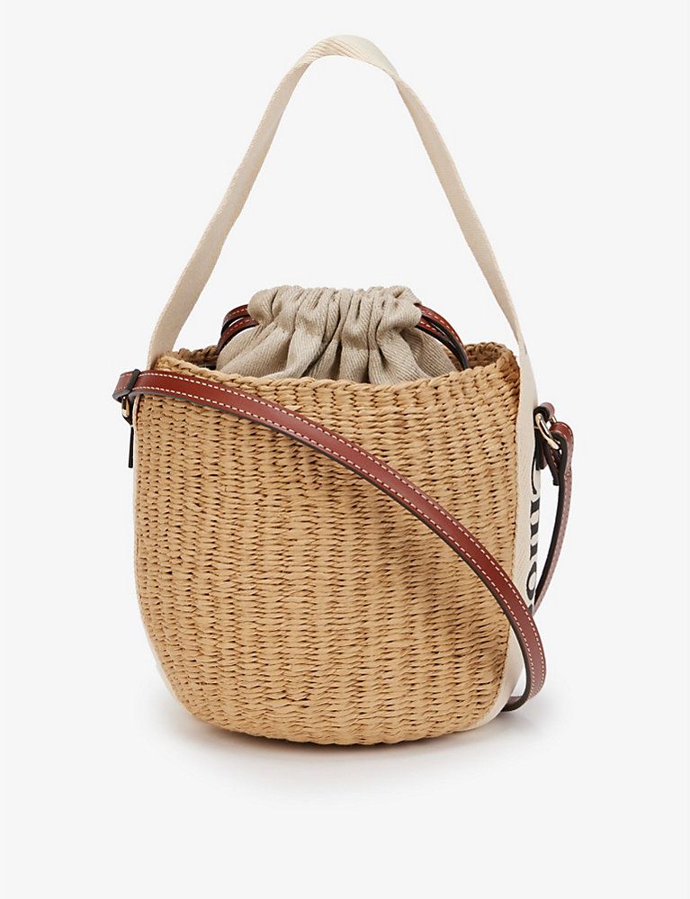 Woody small raffia basket bag | Selfridges