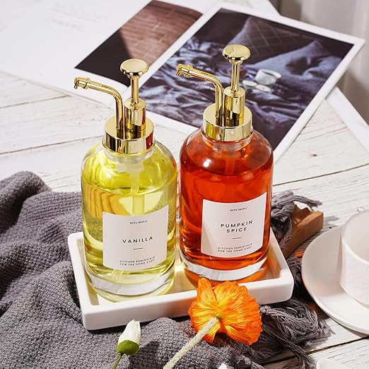 Molimoli Coffee Syrup Dispenser for Coffee Bar with Ceramic Tray, Coffee Pump Dispenser, 500 ml, ... | Amazon (US)