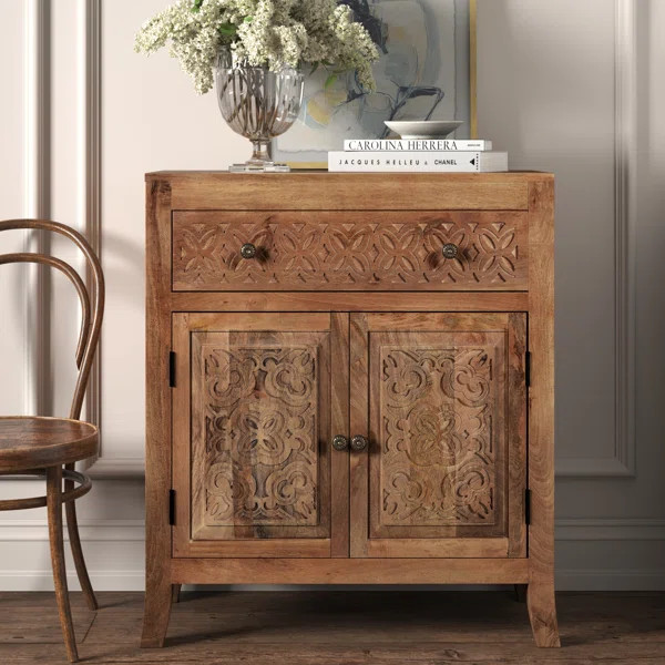 Jordyn 36'' Tall Solid Wood 2 - Door Accent Cabinet | Wayfair North America