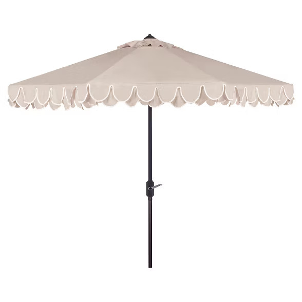9' Elegant Valance Umbrella - Safavieh | Target