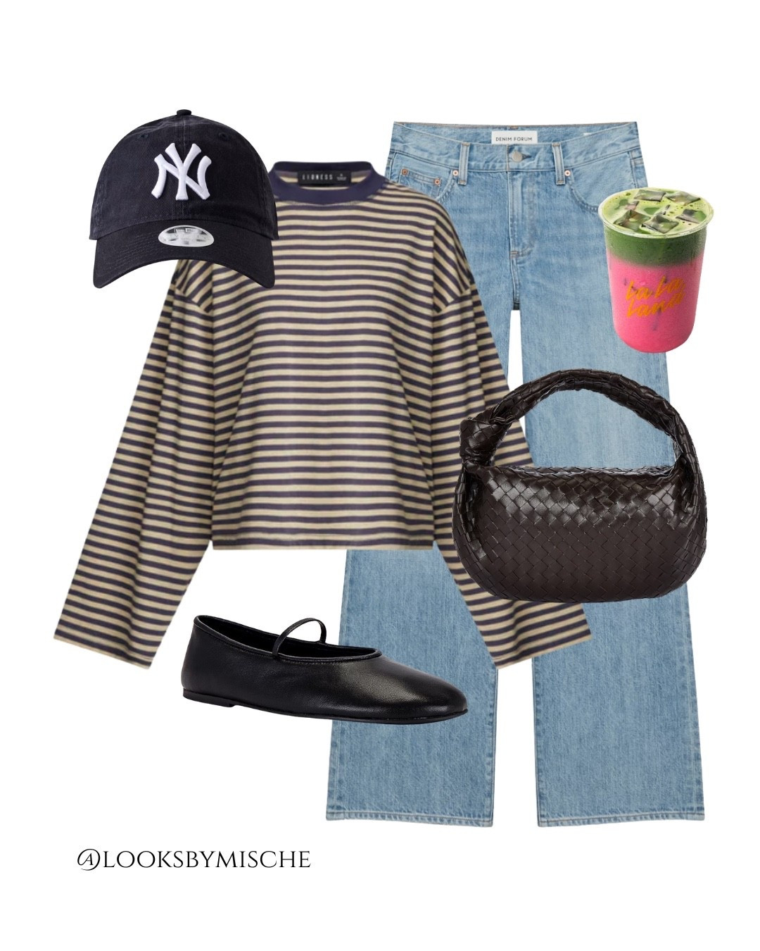 The perfect trendy casual look for grabbing a matcha with a friend on Sunday morning ☕️