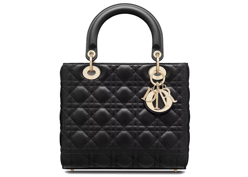 Dior Lady Dior Bag Cannage Lambskin Medium Black | StockX
