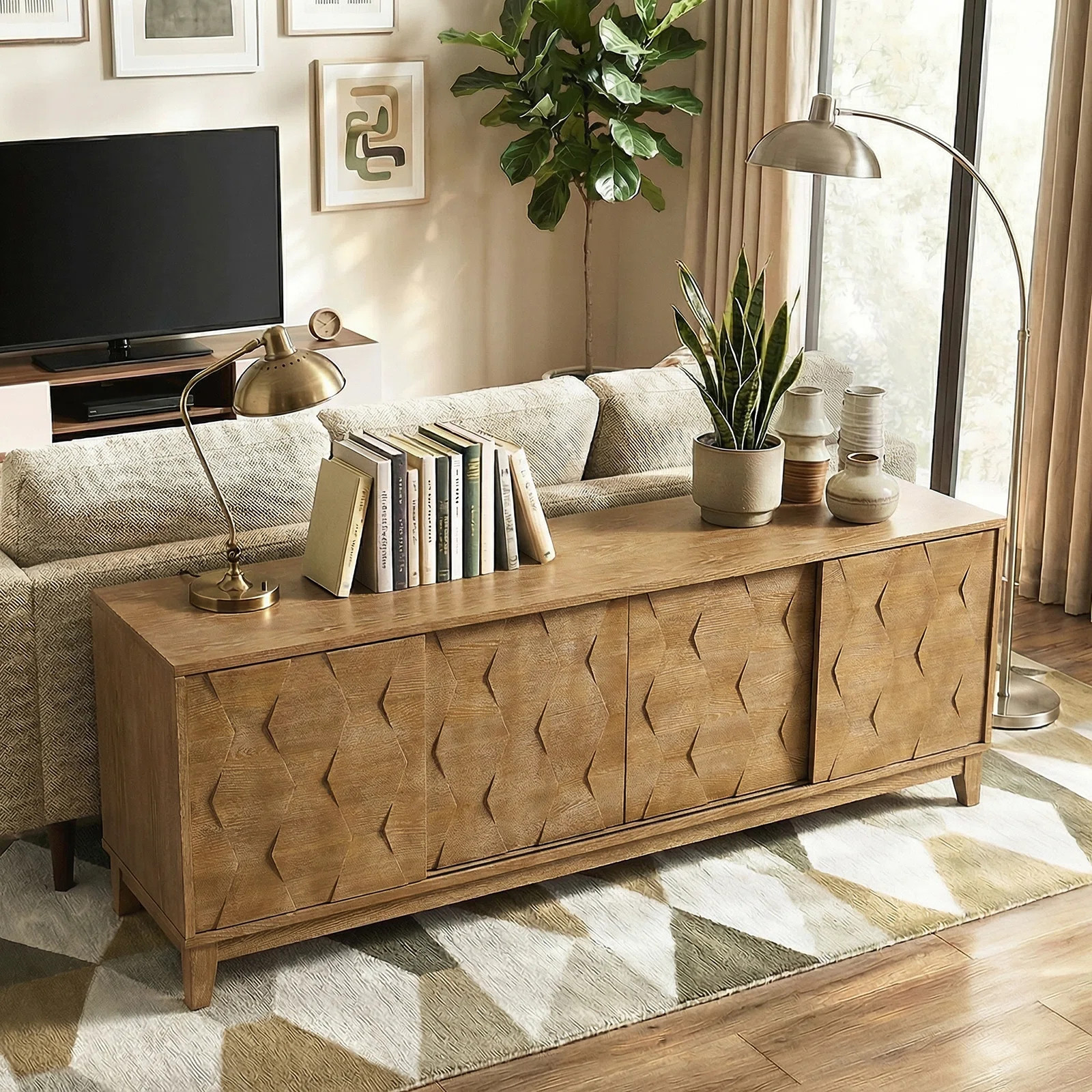 Iasiah 72'' Media Console for TVs up to 78" with 2 Drawers | Wayfair North America