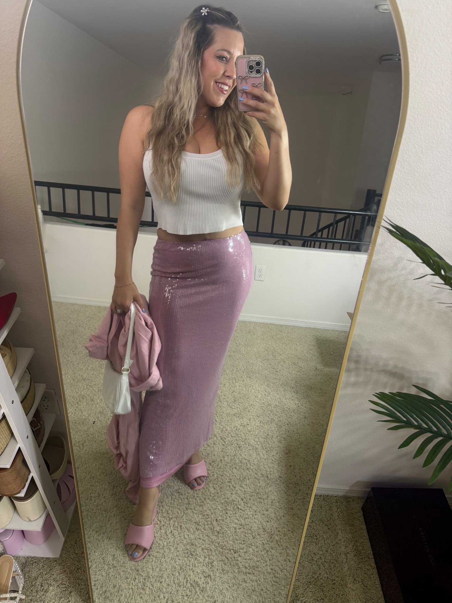 Pink sequin maxi skirt
White crop top
White tank top
Y2K outfit inspo
Y2K outfit ideas
Sequin outfit


#LTKU #LTKootd #LTKFestival