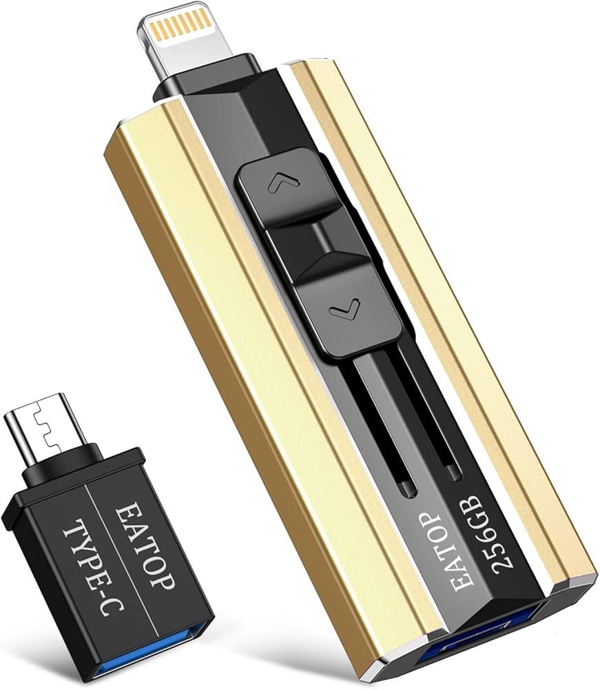 EATOP USB Flash Drive 256GB iPhone Memory Stick Storage for Photos and Videos, iPhone Photo Stick... | Amazon (US)