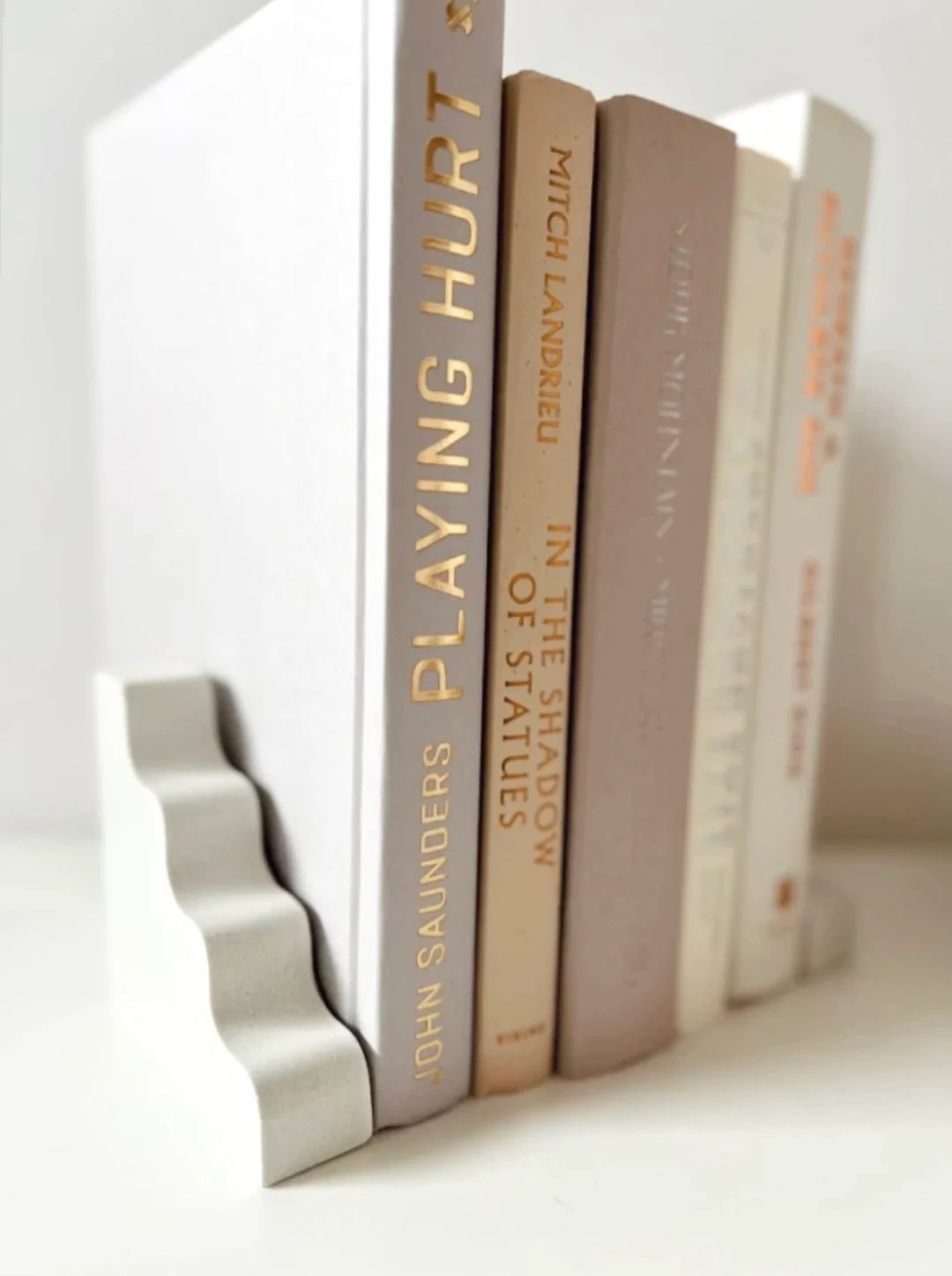 Set of 2 Small White Concrete Book Ends/sculptural Steps - Etsy | Etsy (US)